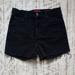 NYDJ Black Jean Shorts with Raw Hem
